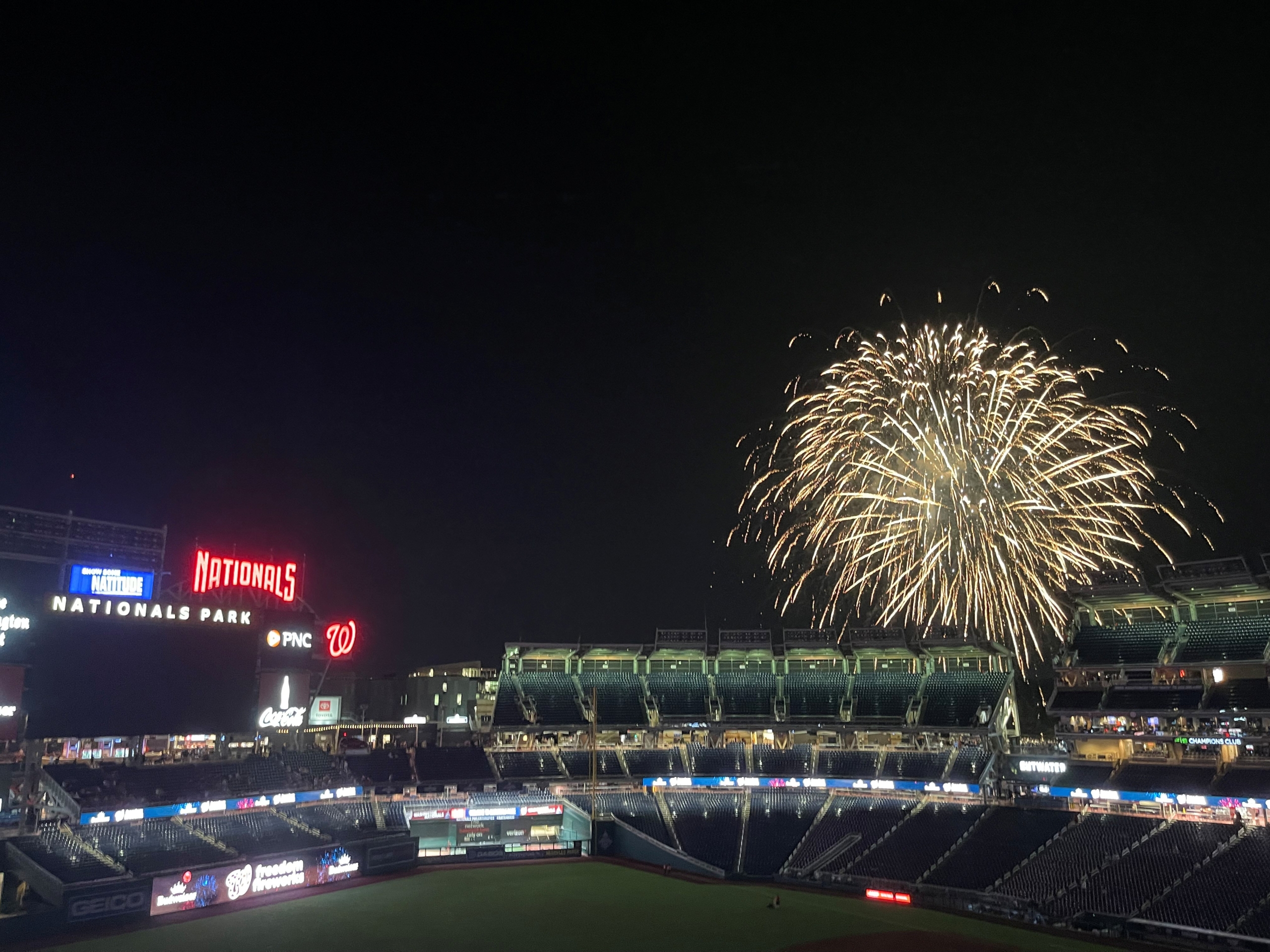 OC 2025 Nats fireworks Fireworks at National's baseball stadium