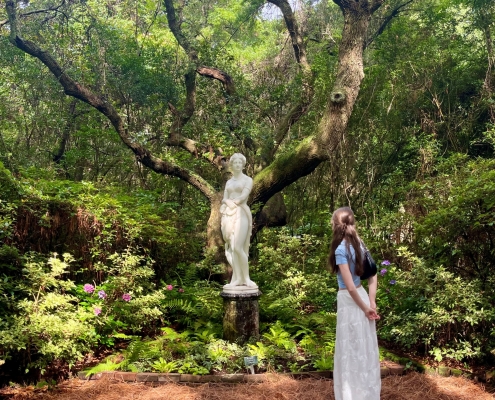 OC-25 botanical garden CROPPED Olivia in botanical garden