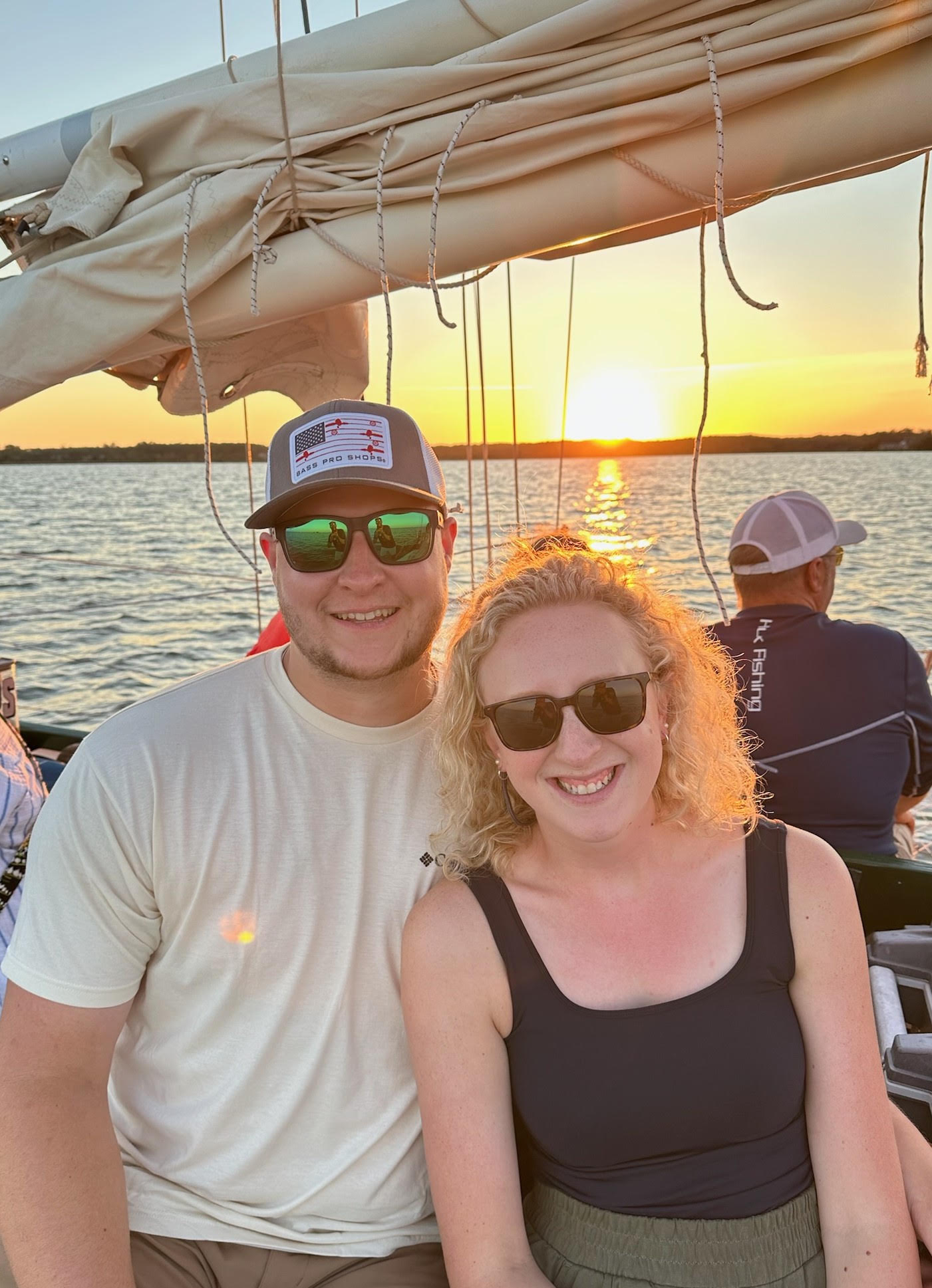 SL 1 Sara Kate and husband on a boat at sunset